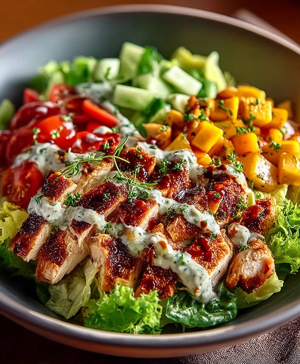 BBQ Hähnchen Salat