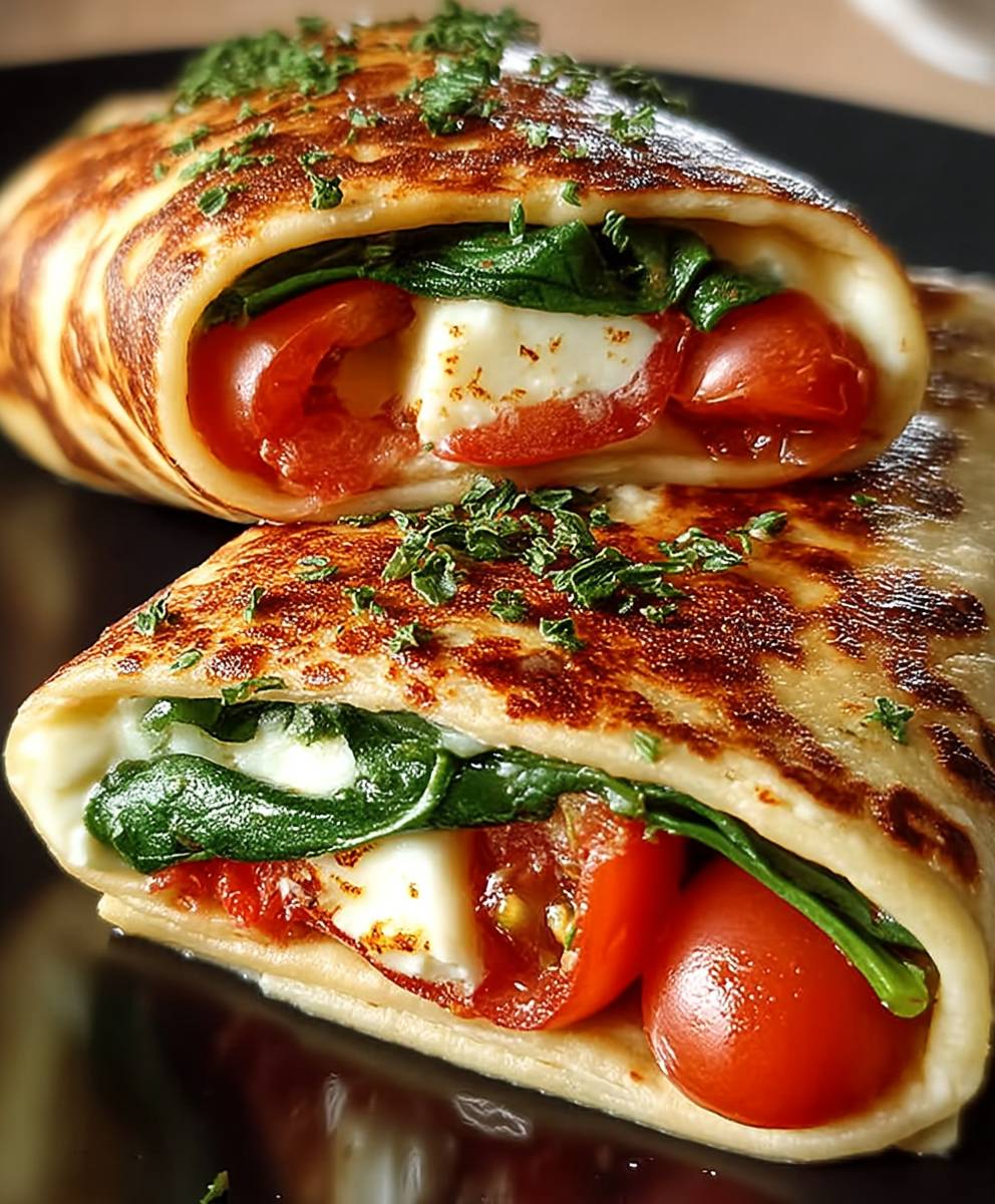 Vegetarischer Wrap Tomate Mozzarella