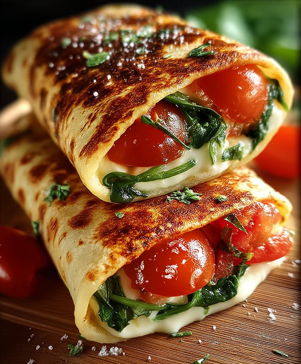 Vegetarischer Wrap Tomate Mozzarella