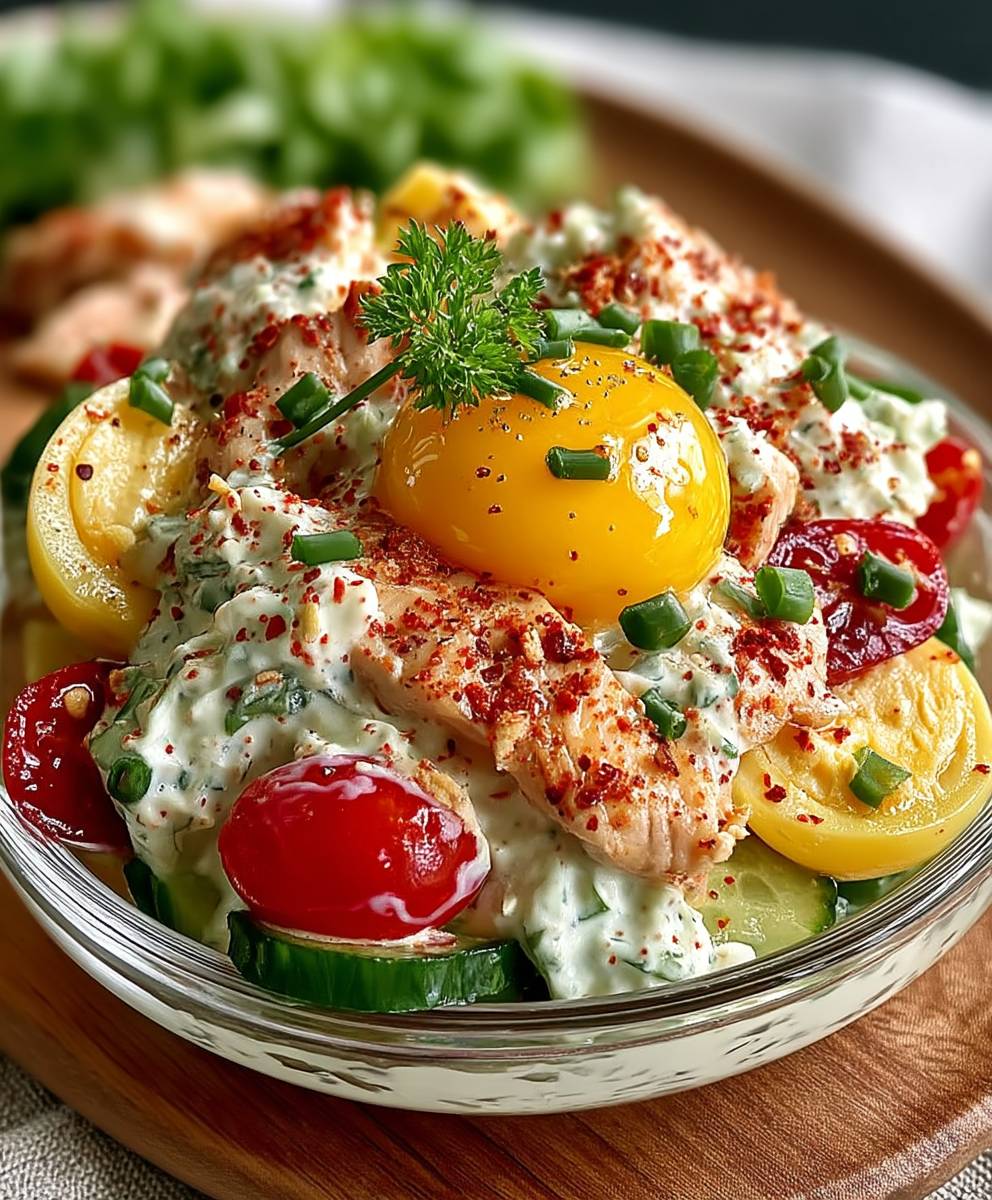 Thunfischsalat mit Ei Joghurt