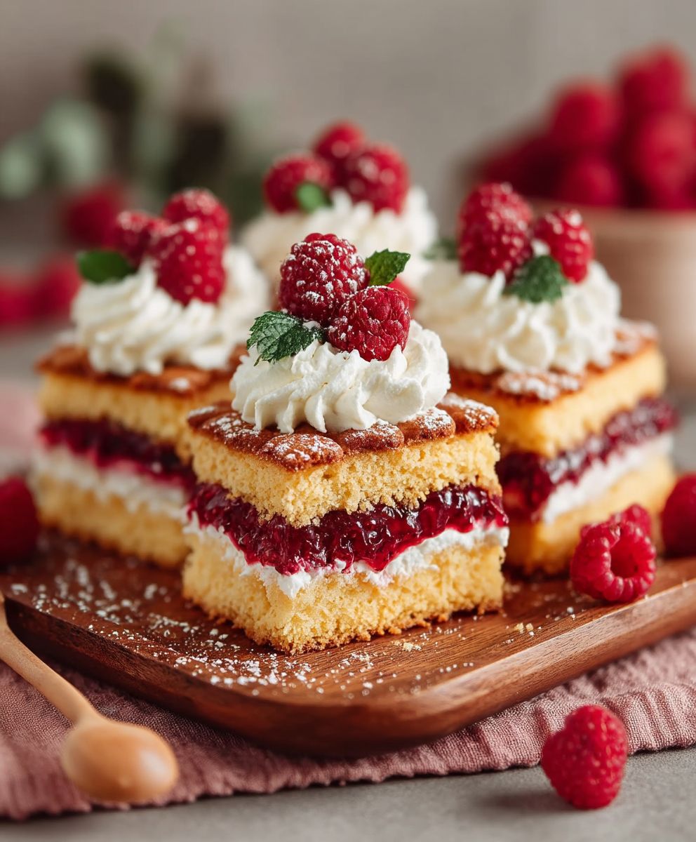 Butterkekskuchen mit Himbeeren backen