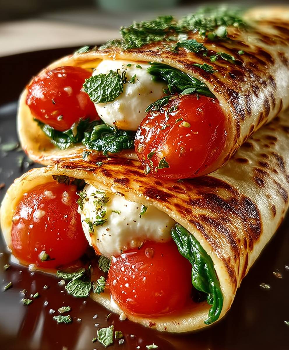 Vegetarischer Wrap Tomate Mozzarella
