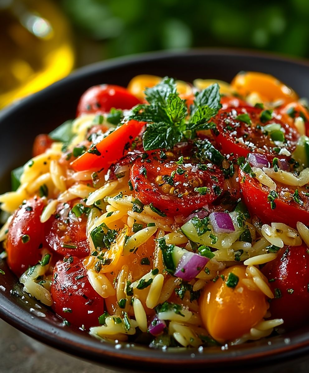 Mediterraner Orzo Salat