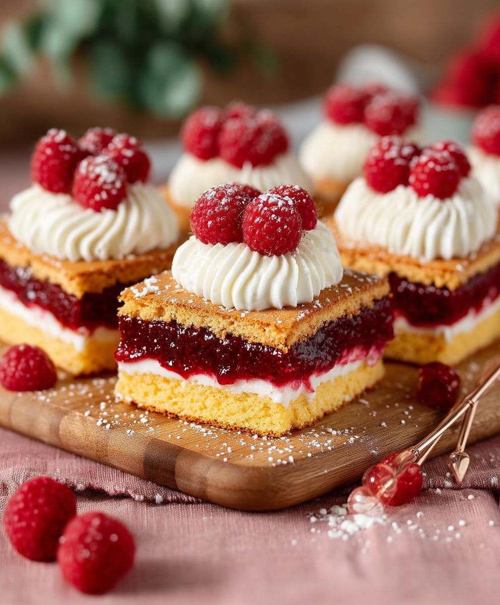 Butterkekskuchen mit Himbeeren backen