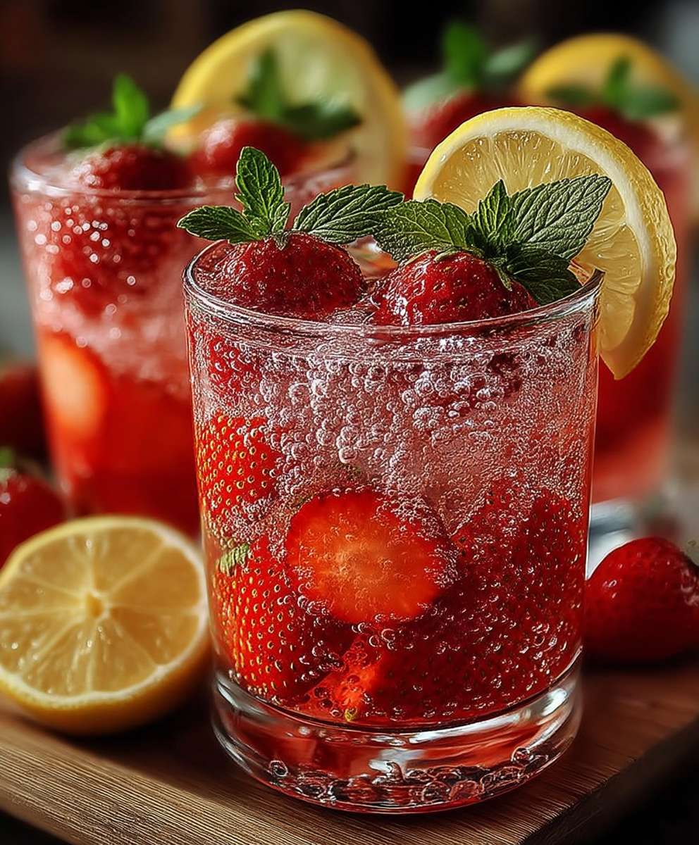 Erdbeer Zitronenlimonade Sommer