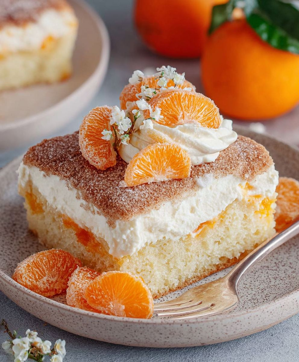 Schmandkuchen mit Mandarinen Blechkuchen