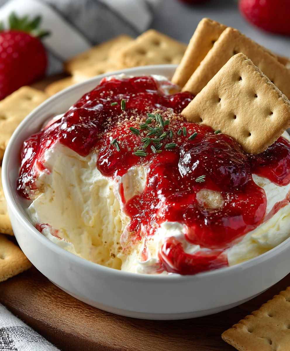 Erdbeer Cheesecake Dip einfach