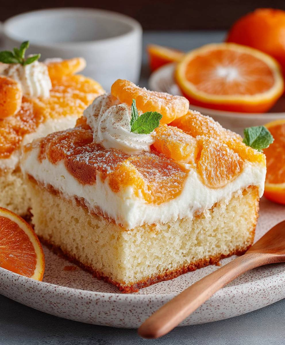 Schmandkuchen mit Mandarinen Blechkuchen