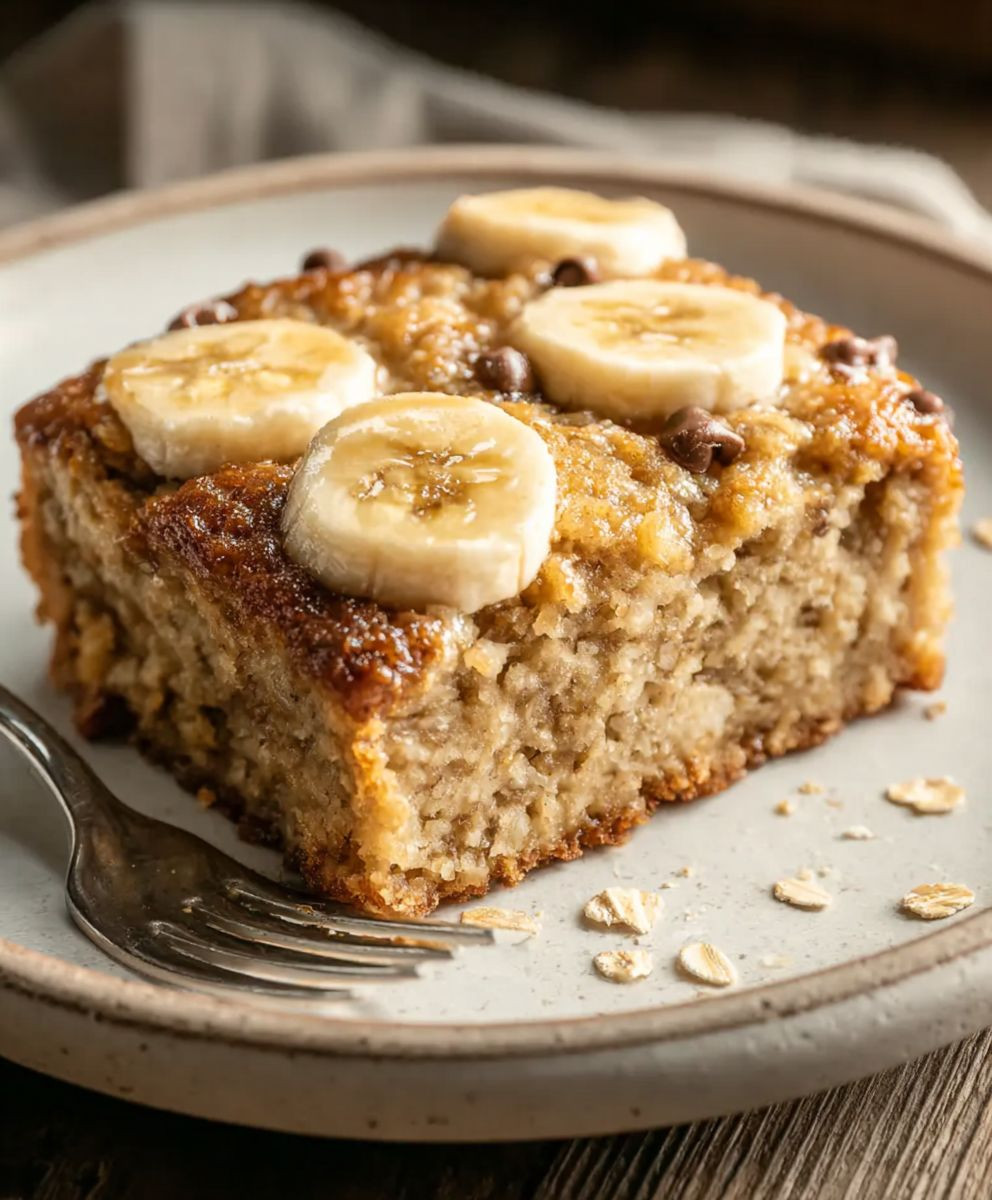 Gesunder Haferflocken Bananen Kuchen
