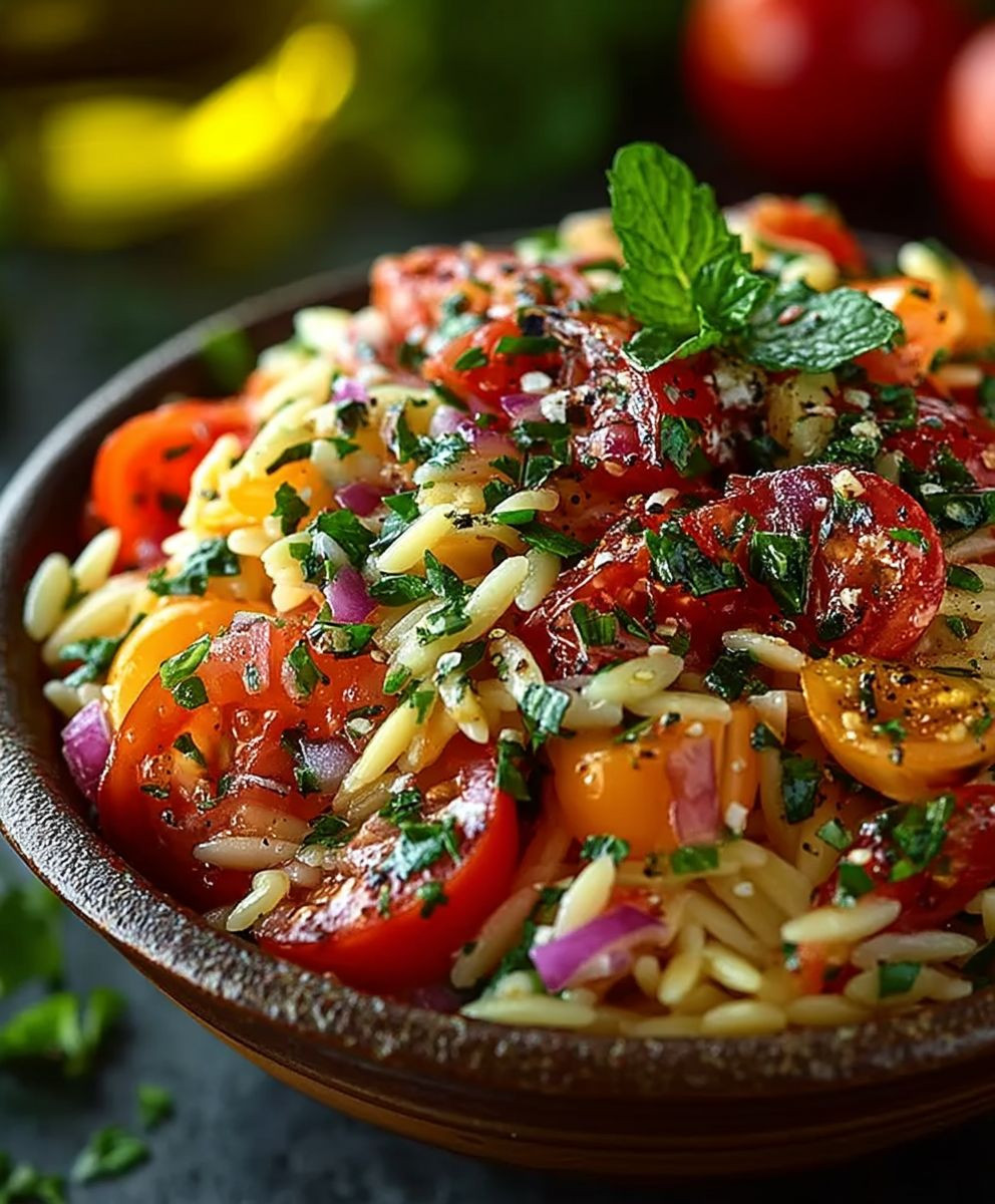 Mediterraner Orzo Salat