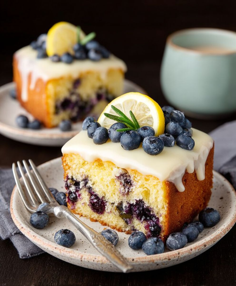 Zitronen Blaubeer Kuchen Thermomix