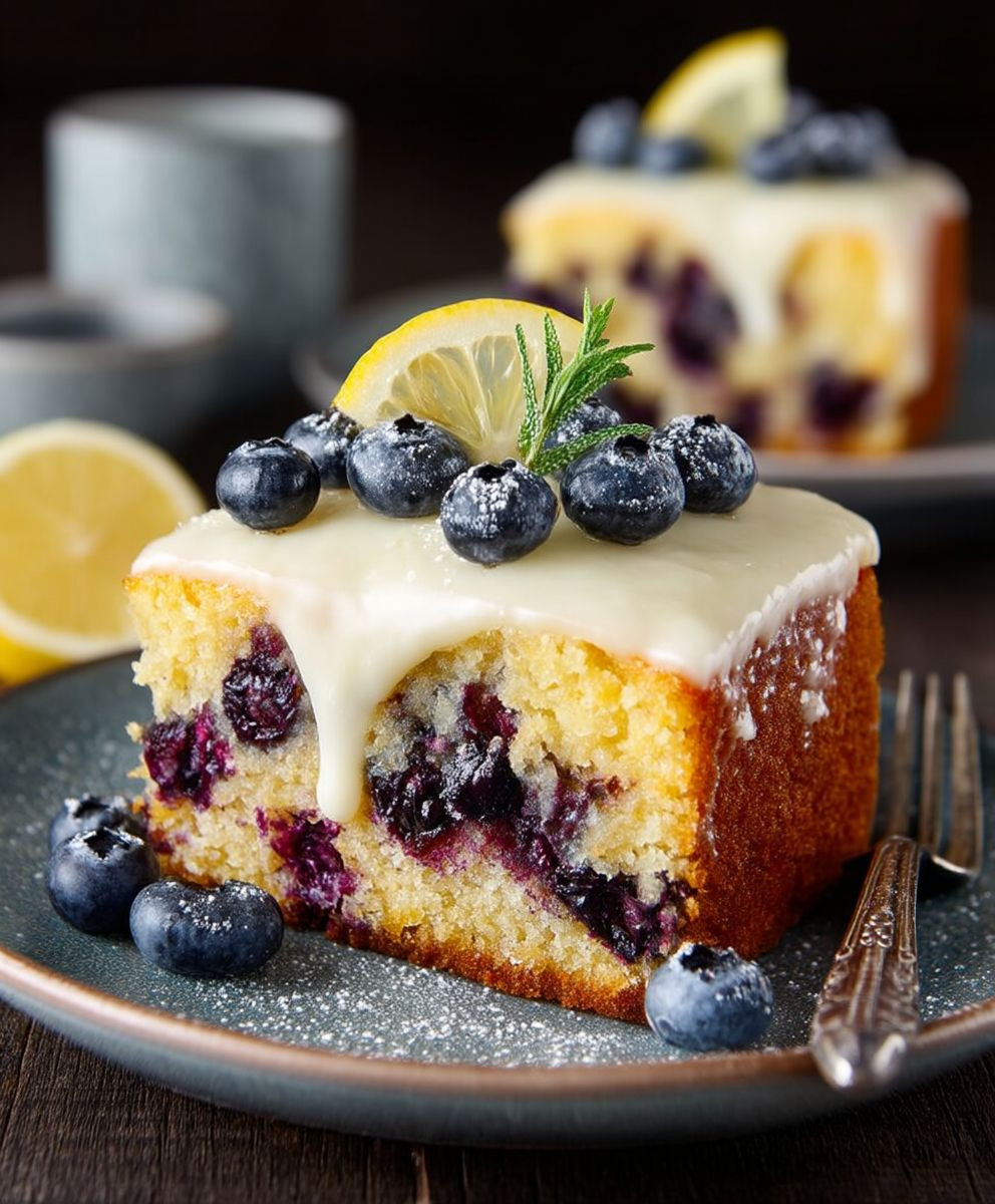 Zitronen Blaubeer Kuchen Thermomix