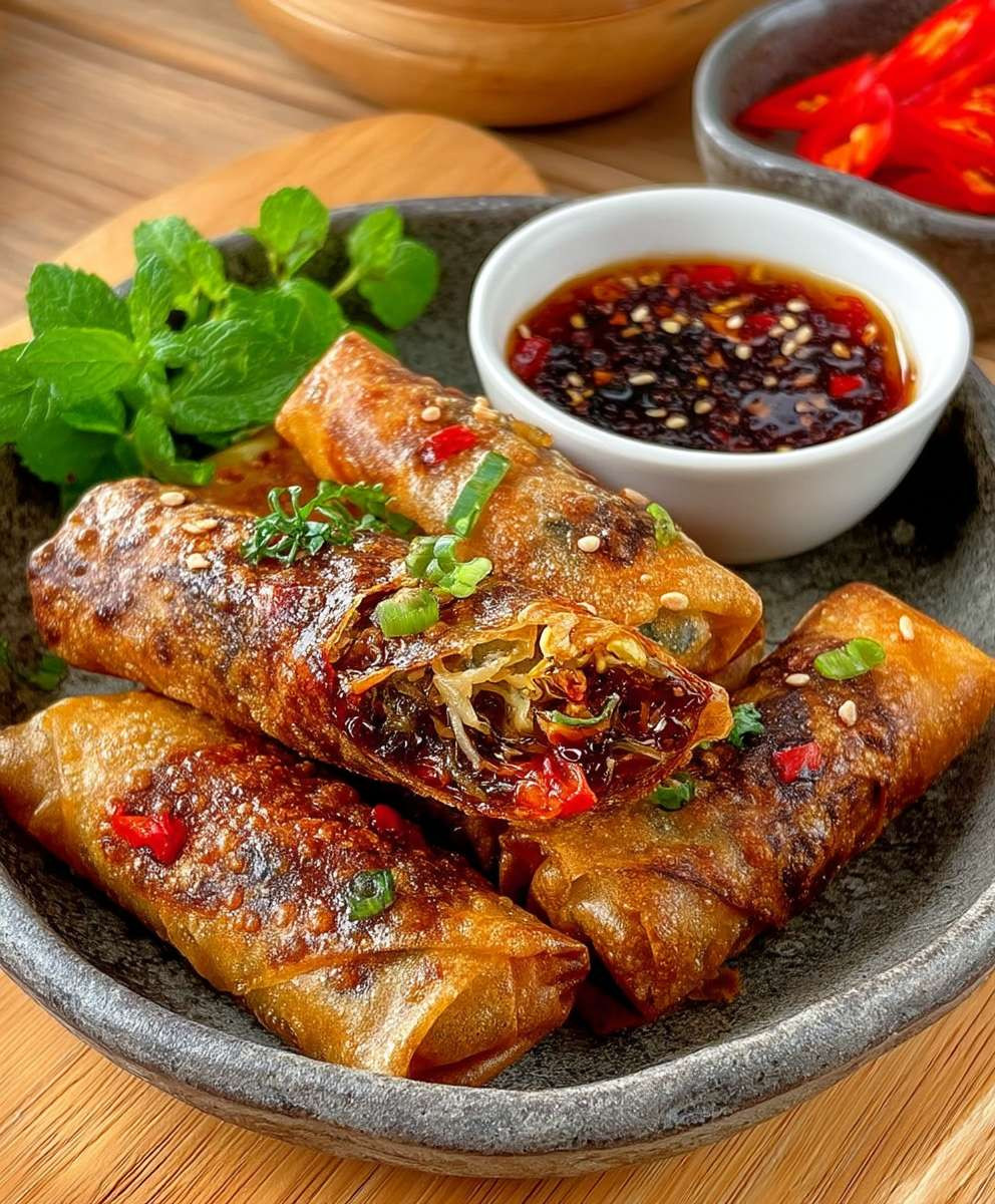 Airfryer Frühlingsrollen knusprig