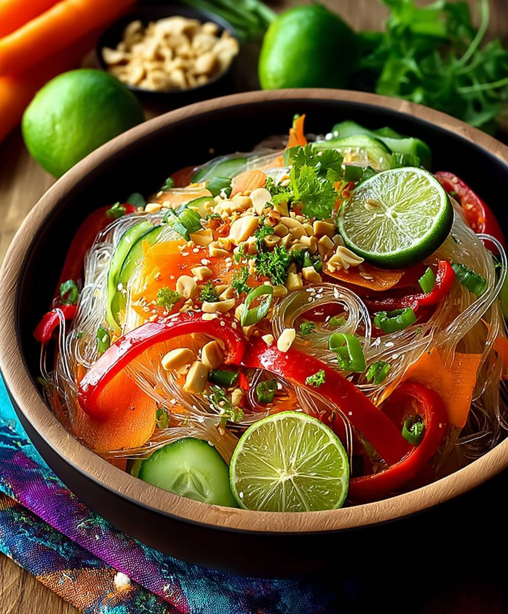 Glasnudelsalat mit Gemüse