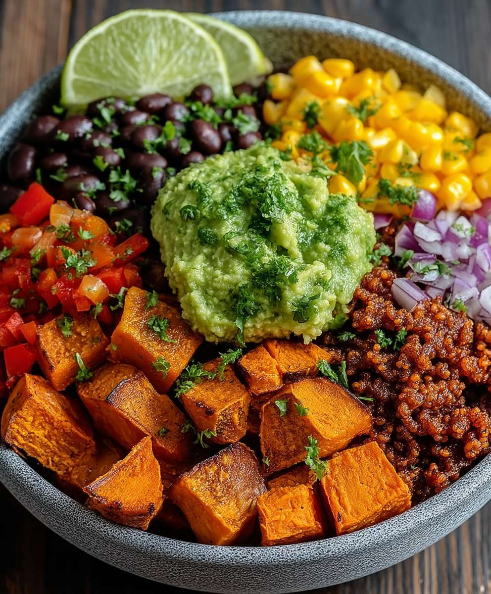 Süßkartoffel Burrito Bowl