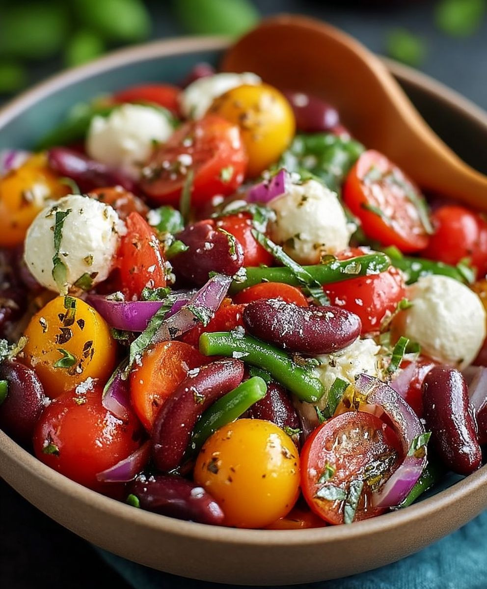 Mediterraner Bohnensalat einfach zubereiten