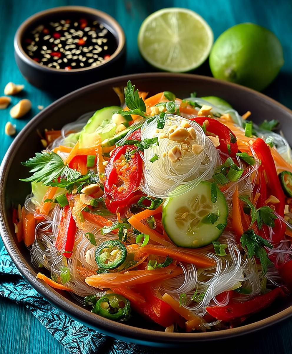Glasnudelsalat mit Gemüse