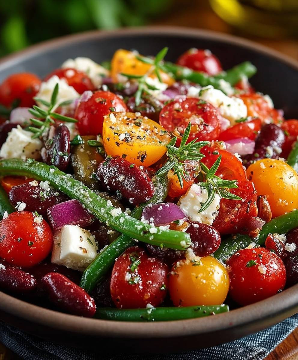 Mediterraner Bohnensalat einfach zubereiten