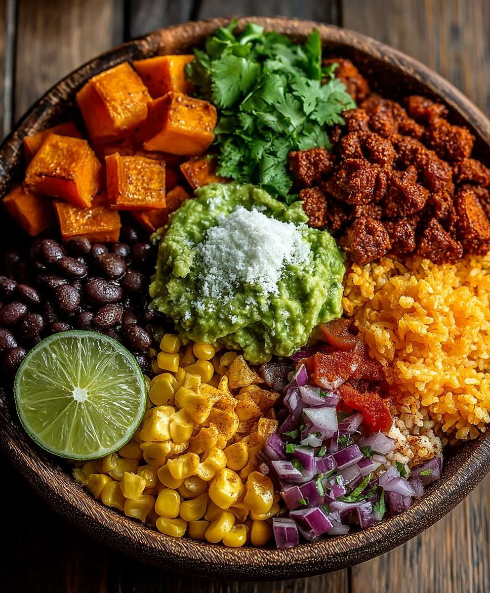 Süßkartoffel Burrito Bowl