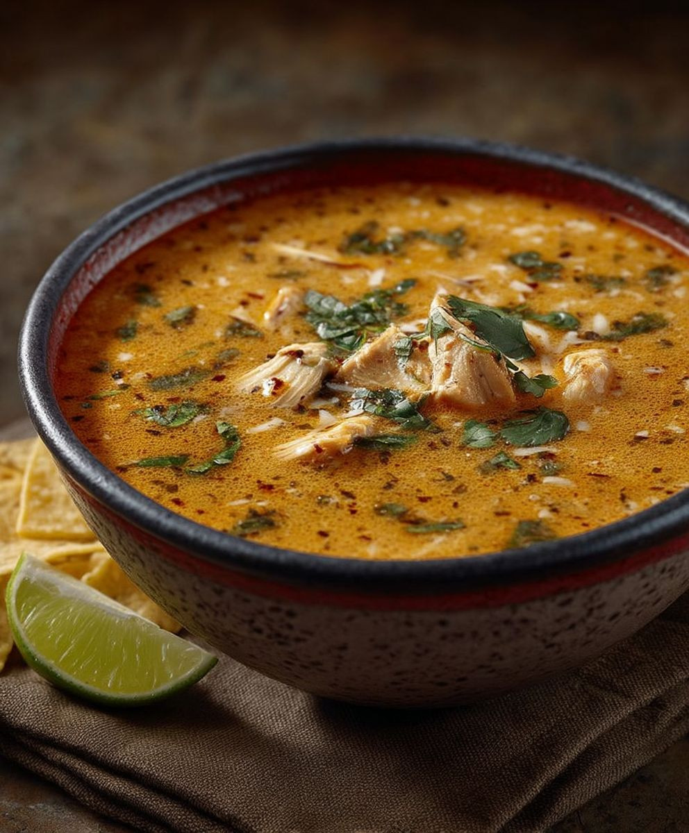 Mexikanische Hühnersuppe Tortilla Streifen