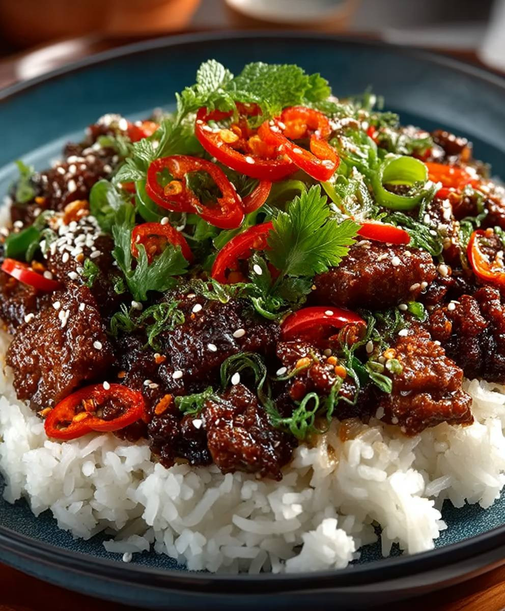 Knuspriges Chili Rindfleisch