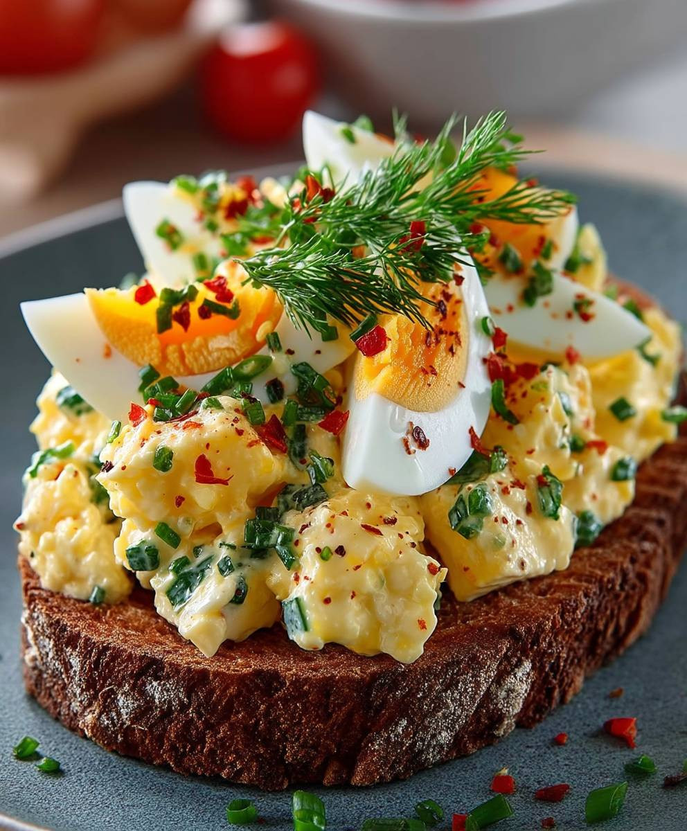 Eiersalat ohne Mayo