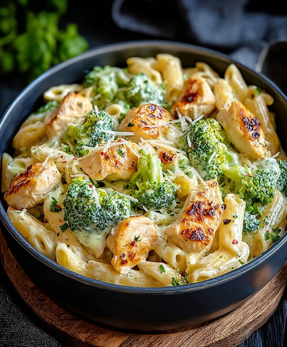 Hähnchen Brokkoli Pasta Cremig