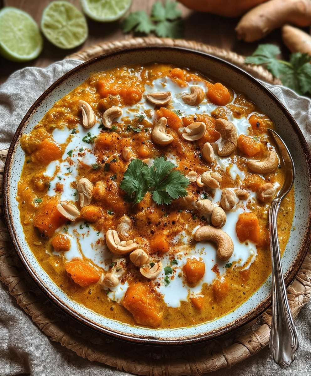Süßkartoffel Curry mit Cashew