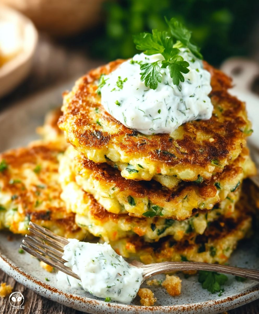 Gemüsetaler mit Kräuterquark