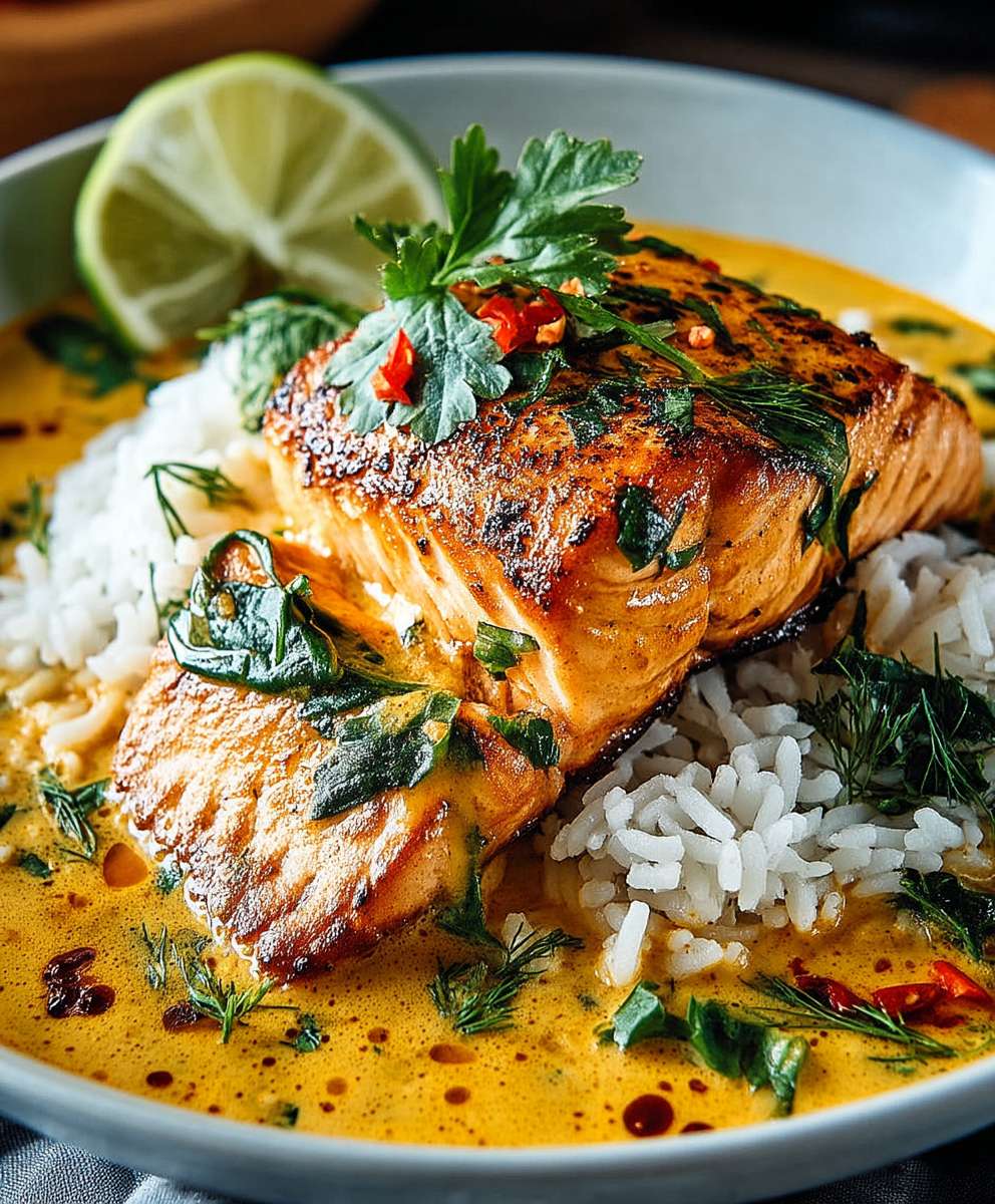 Kokos Lachs Curry