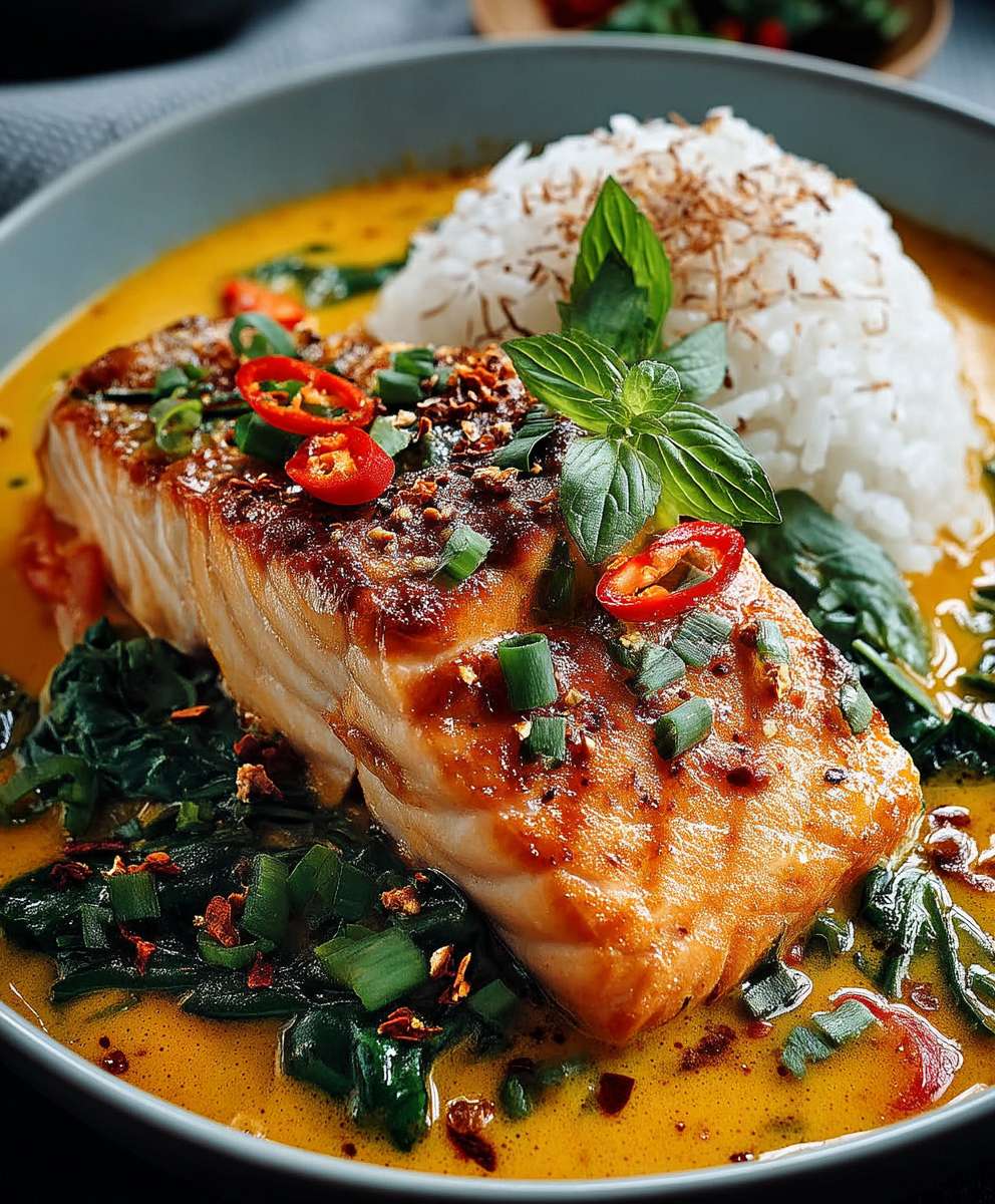 Kokos Lachs Curry