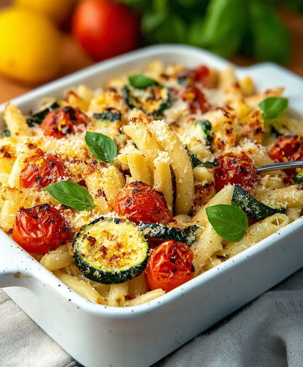 Gebackene Feta Pasta Gemüse