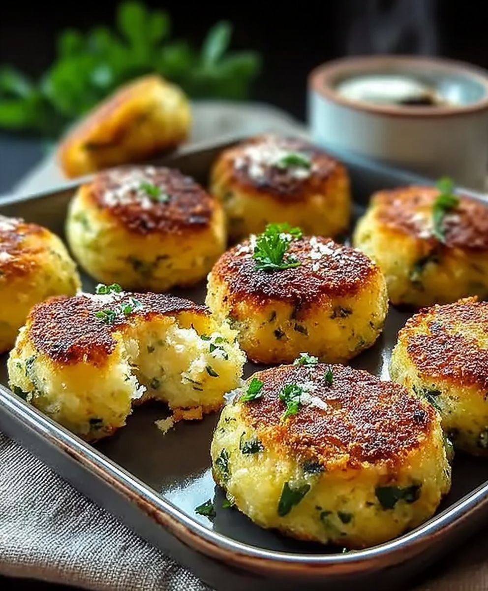 Zucchini Feta Bällchen aus Ofen