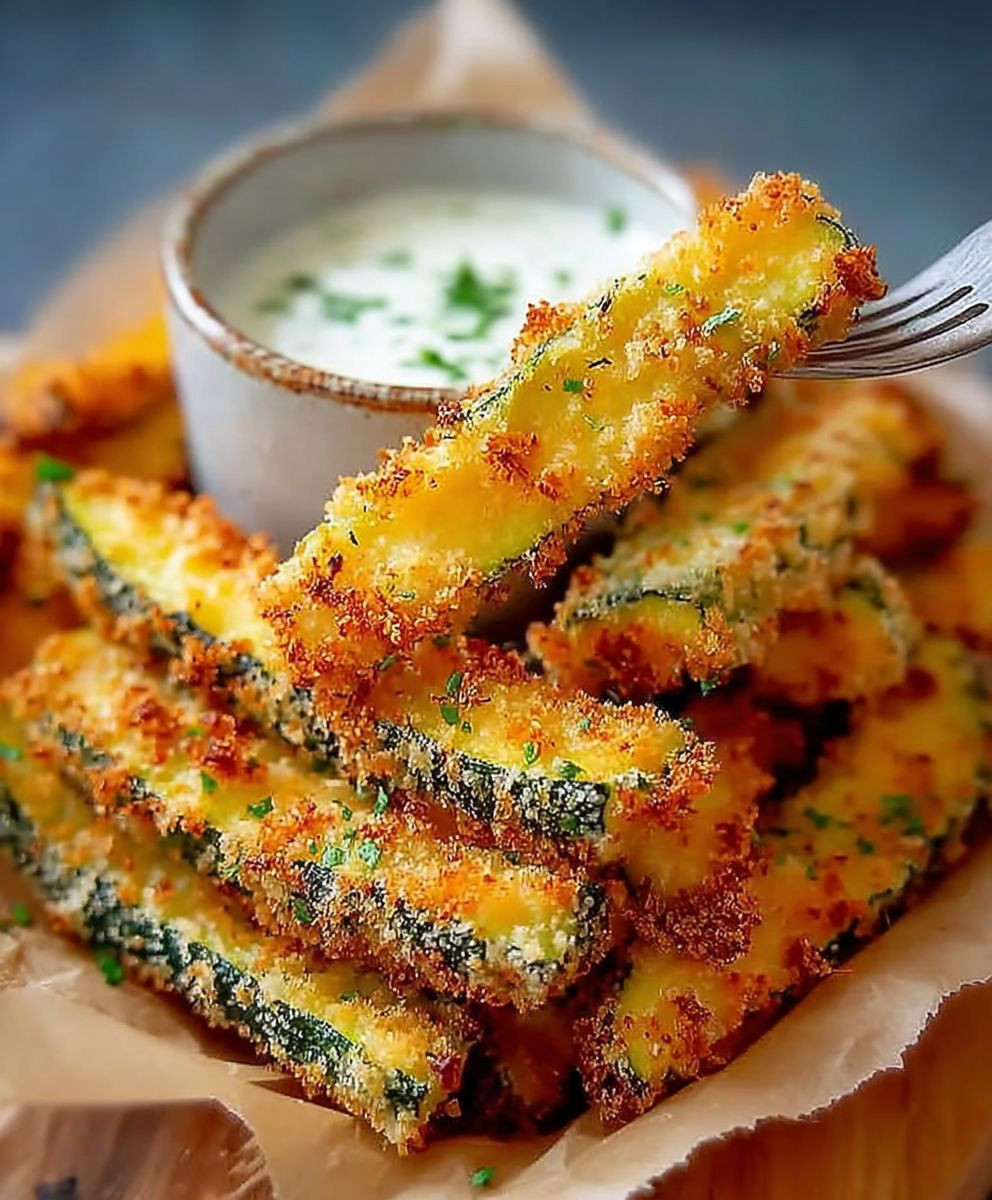 Parmesan Zucchini Pommes schnell zubereiten