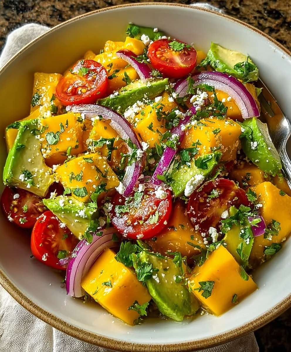 Avocado Mango Salat mit Limette