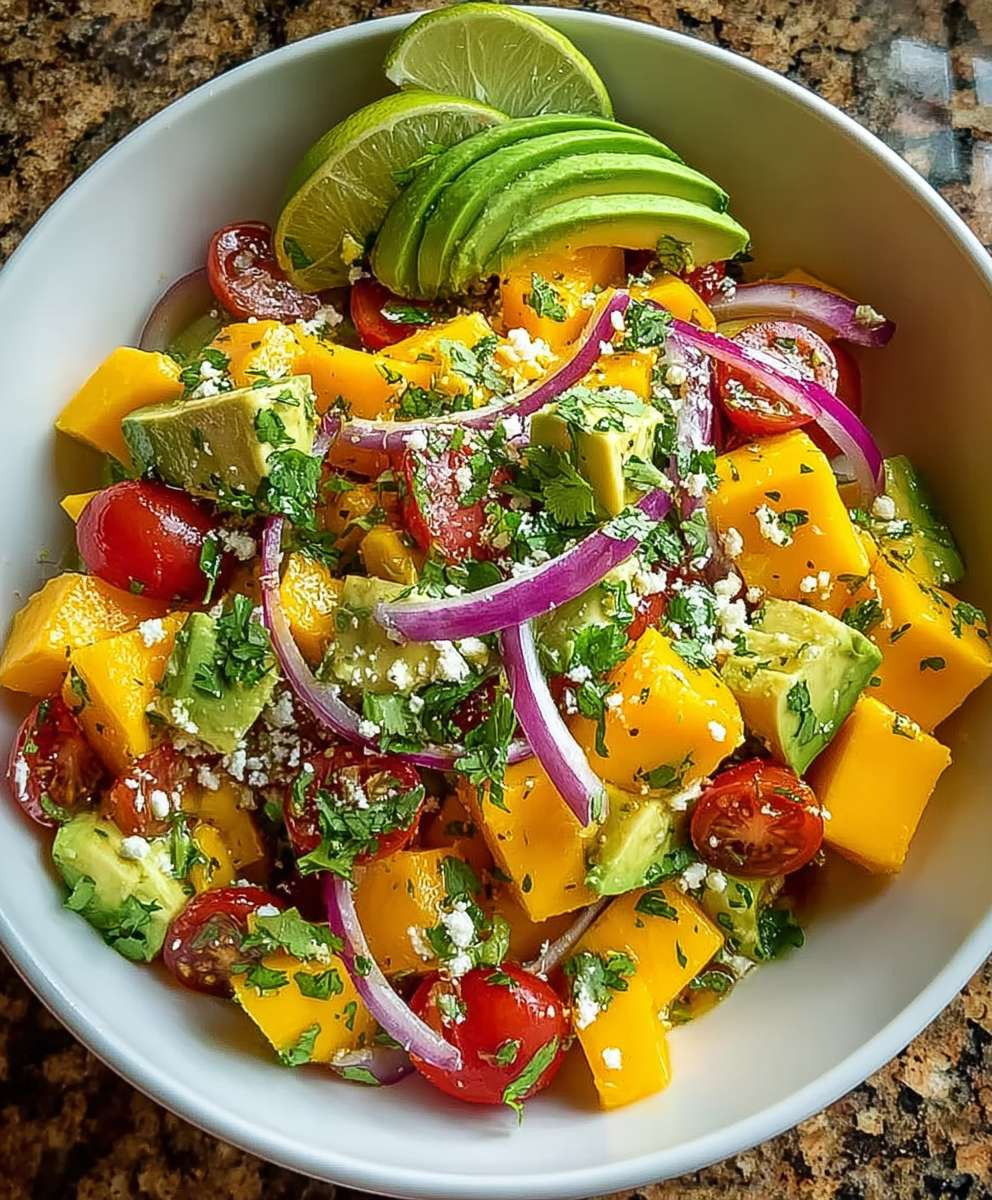 Avocado Mango Salat mit Limette