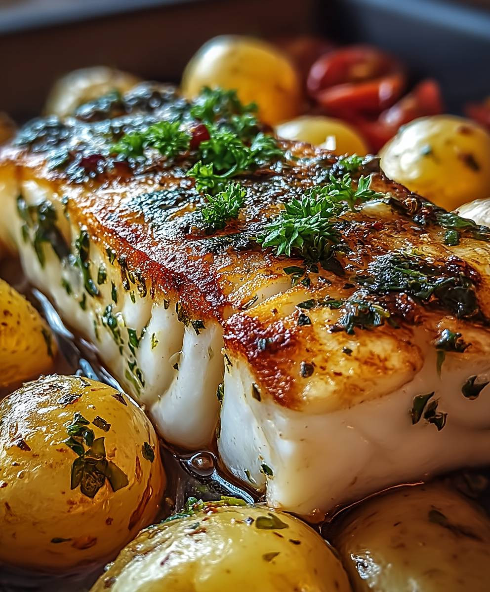 Portugiesischer Ofenfisch mit Kartoffeln