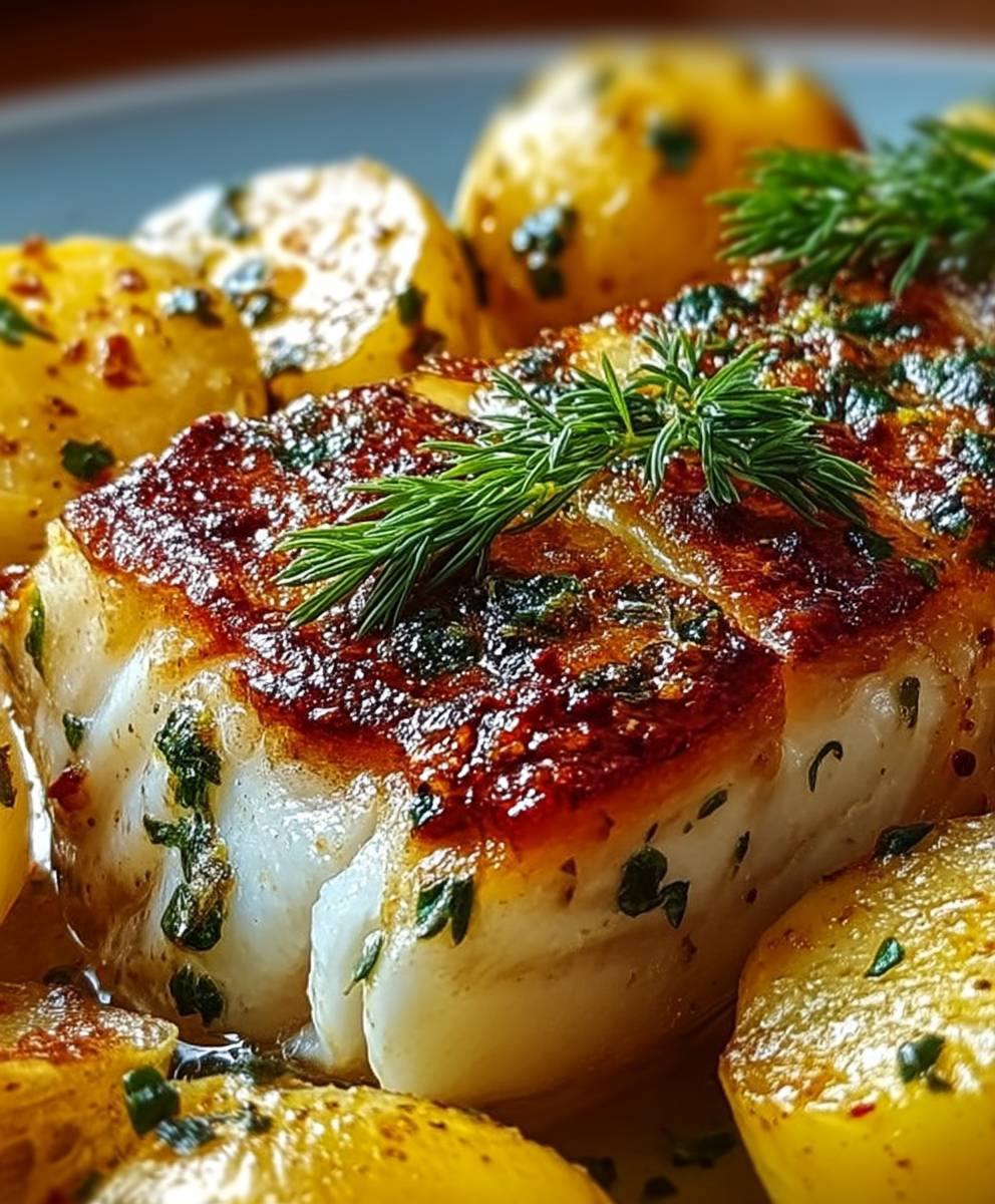 Portugiesischer Ofenfisch mit Kartoffeln