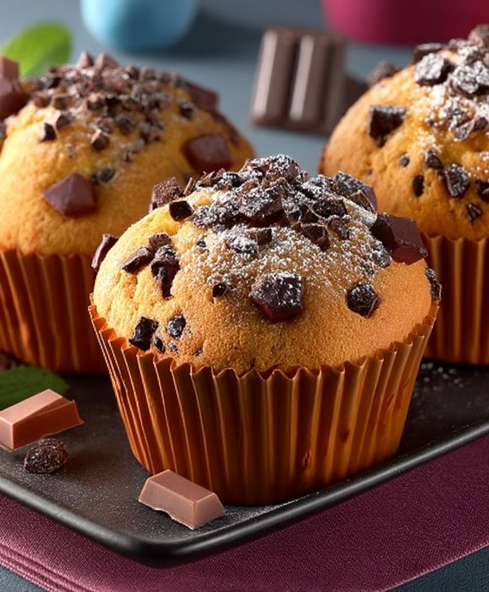 Schokostückchen Muffins backen