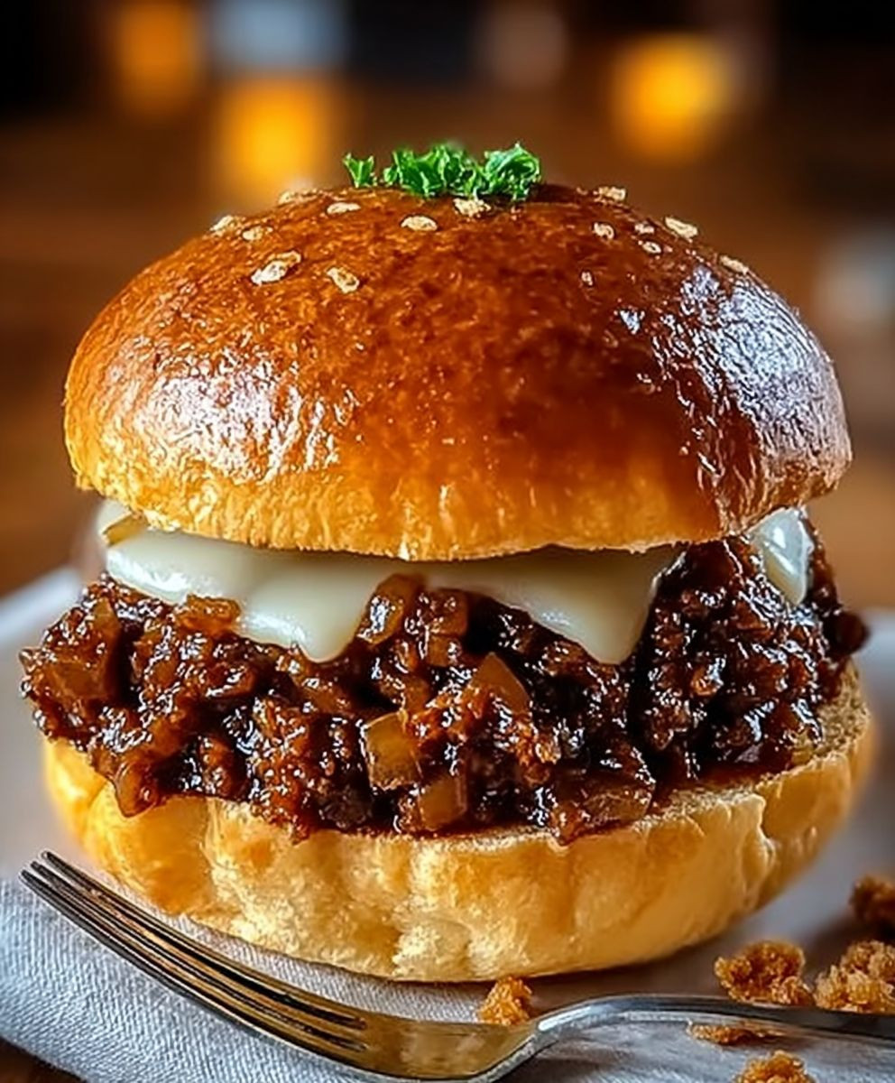 French Onion Beef Sloppy Joes