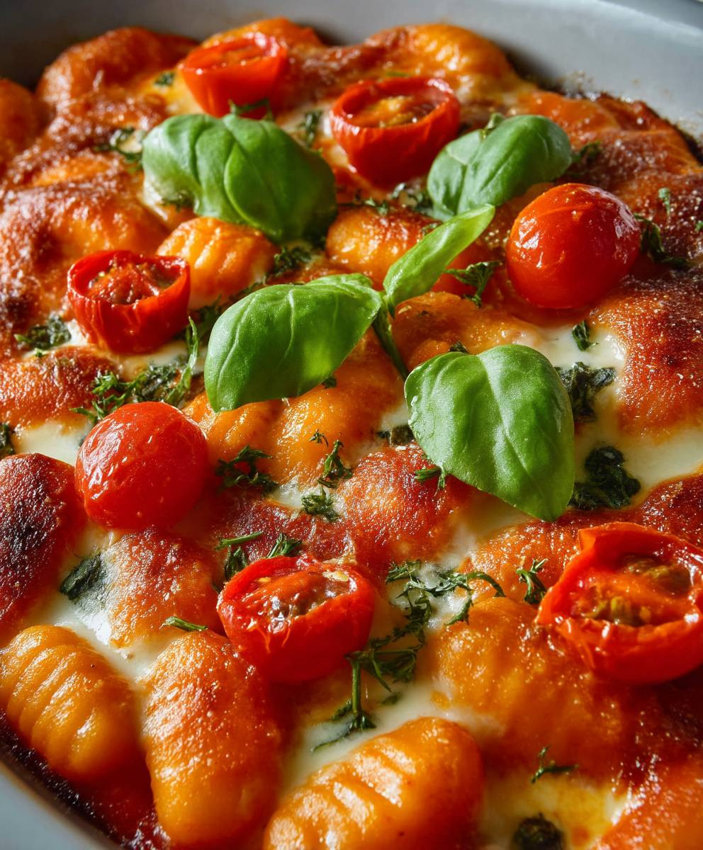 Gnocchi Auflauf Tomate Mozzarella