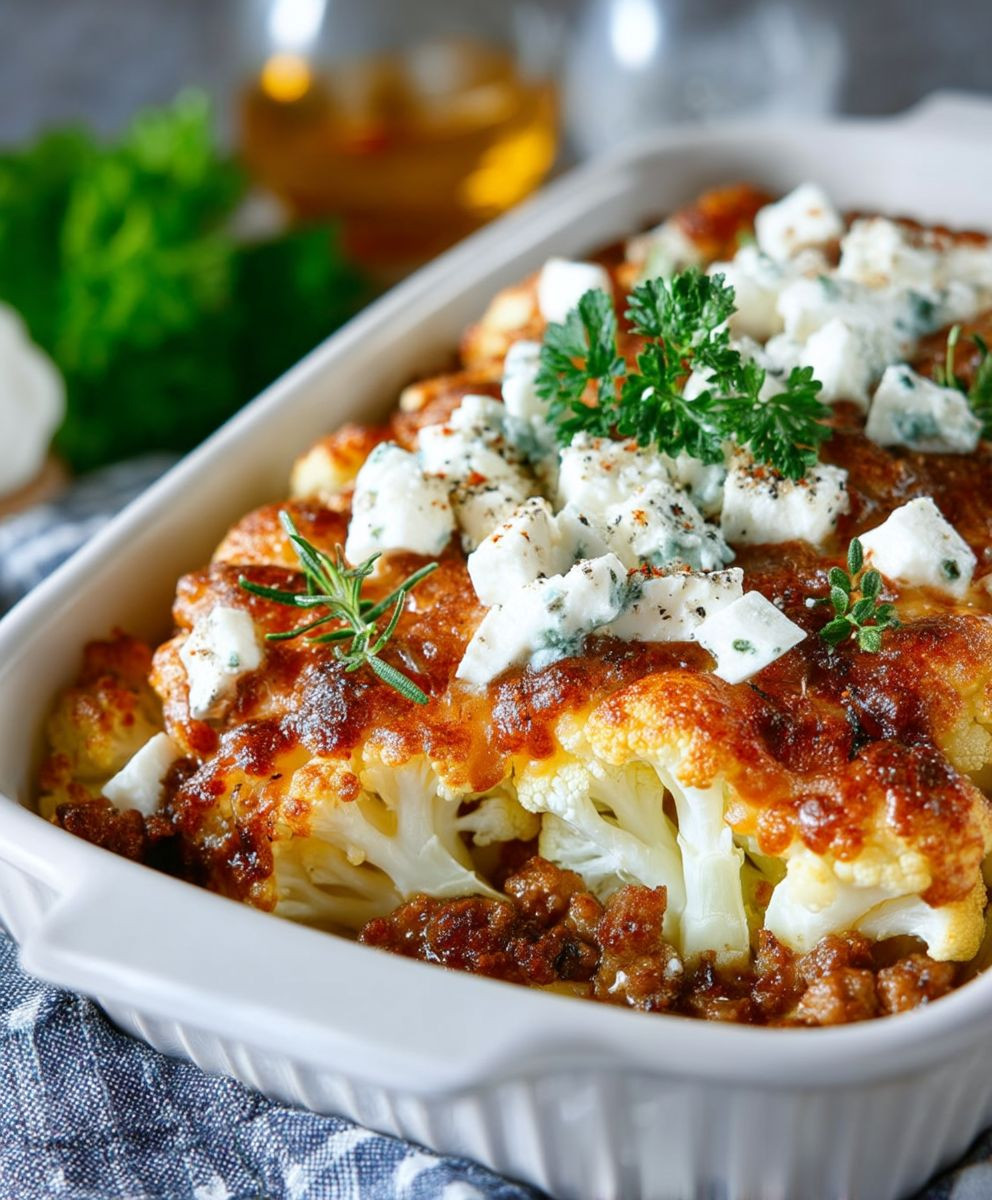 Blumenkohl Hack Auflauf Feta