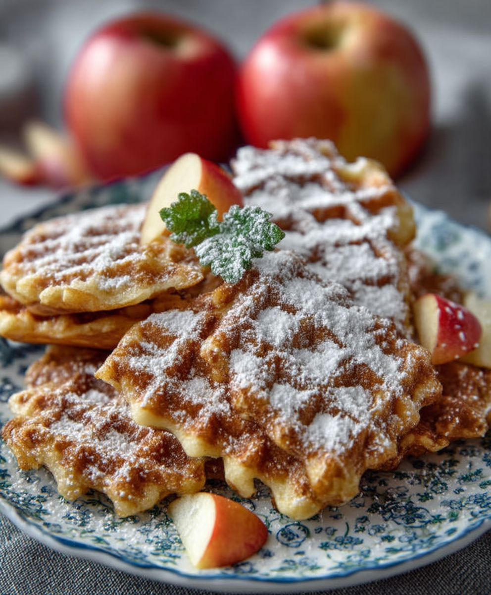 Schwedische Apfelwaffeln backen