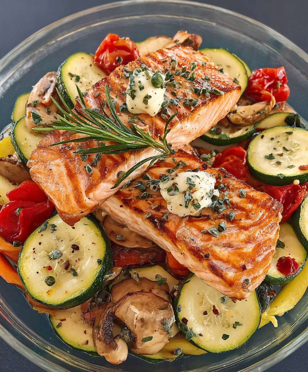 Ofengemüse mit Lachs