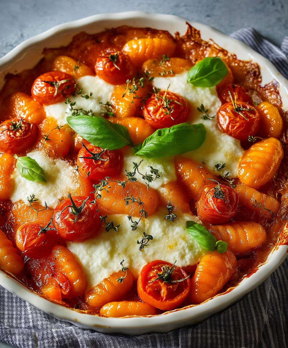 Gnocchi Auflauf Tomate Mozzarella
