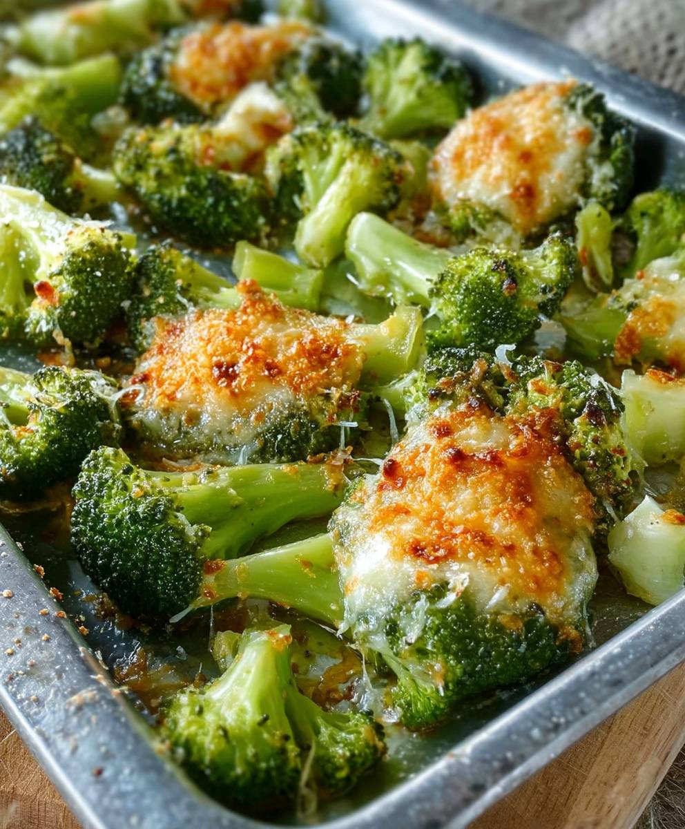Brokkoli mit Parmesan überbacken