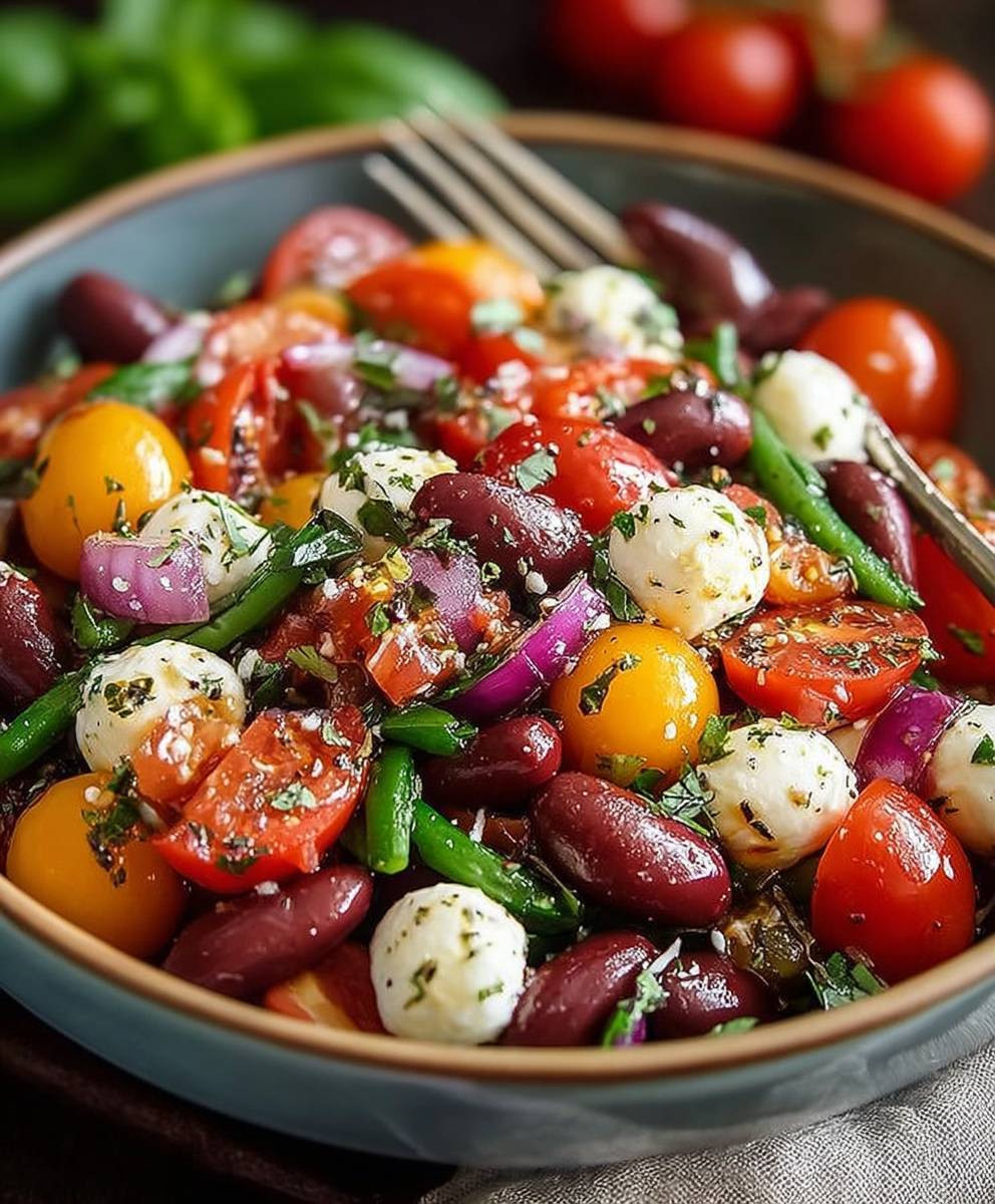 Mediterraner Bohnensalat einfach zubereiten