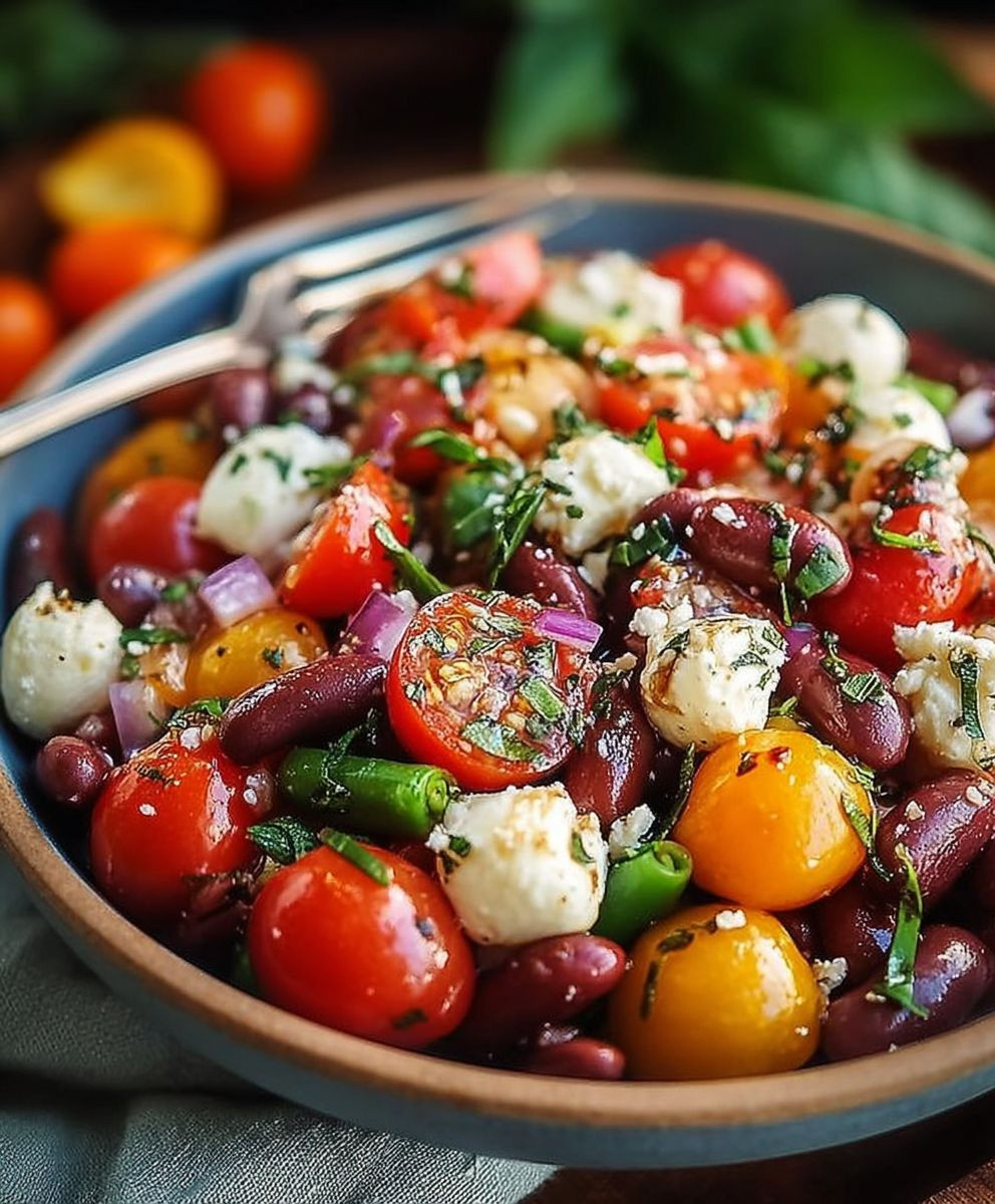 Mediterraner Bohnensalat einfach zubereiten