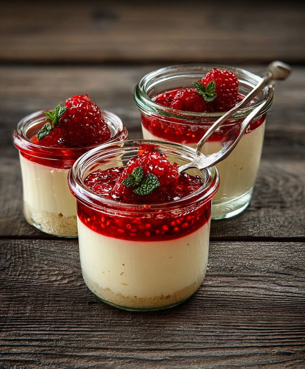 Bayerische Creme mit Himbeeren