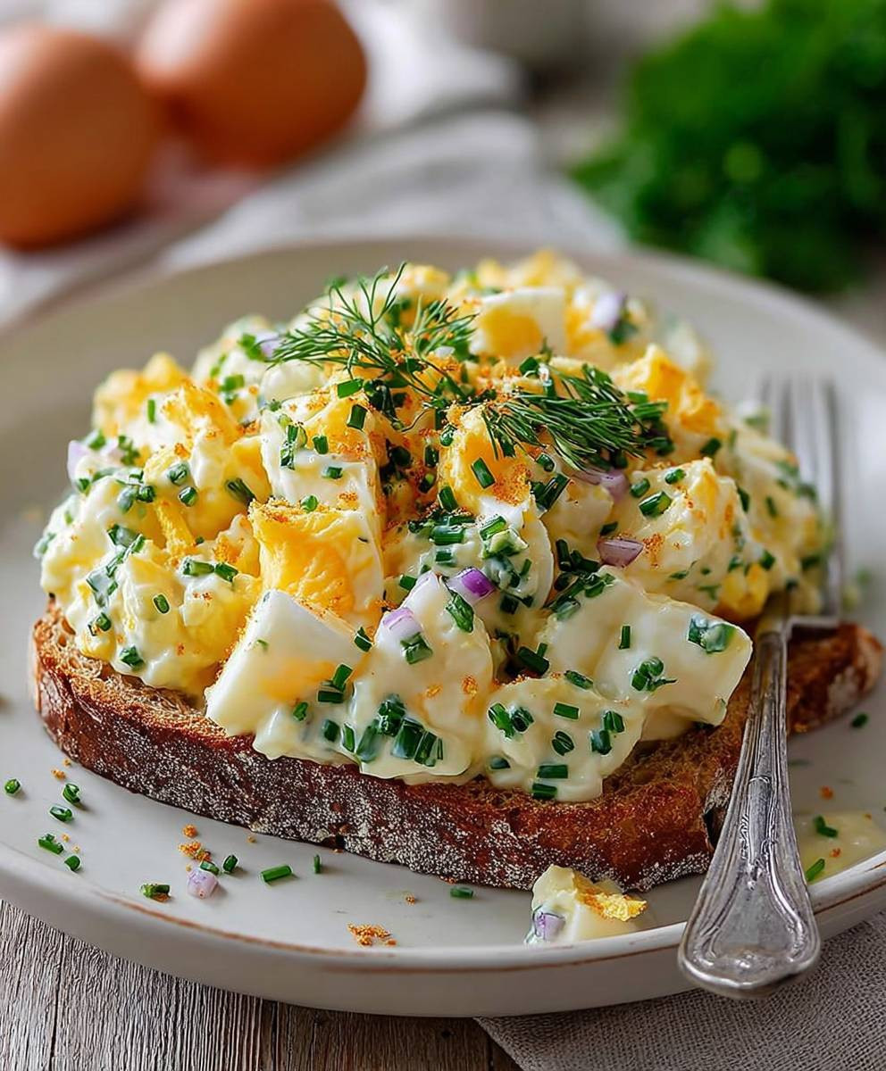Eiersalat ohne Mayo einfach zubereiten